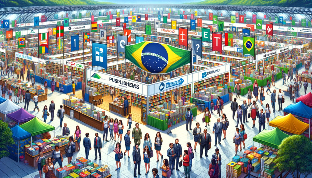 Essa imagem foi criada com DALL-e à partir do seguinte prompt: "Overview of the Textbook Market Scenario in Brazil"