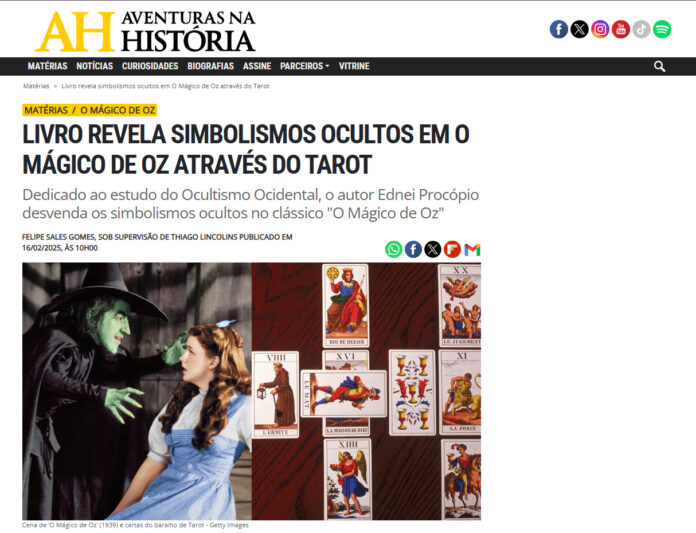 Livro revela simbolismos ocultos em O Mágico de Oz através do Tarot